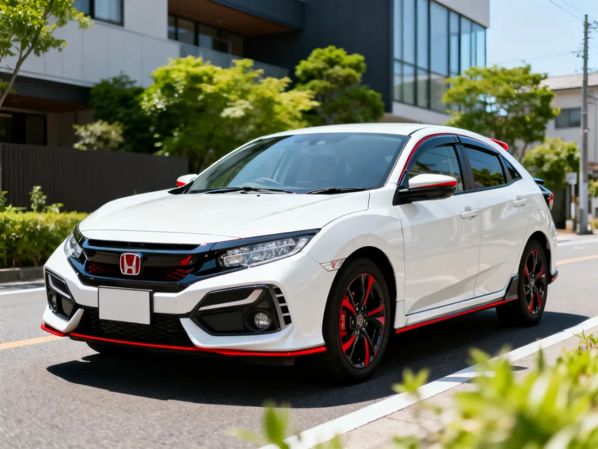 Nowoczesna Honda zaparkowana na miejskiej ulicy