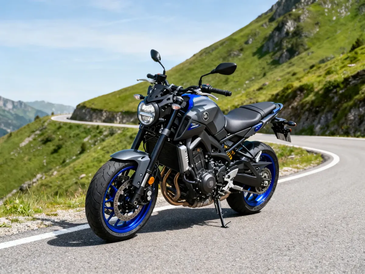 Yamaha MT-09 na górskiej drodze