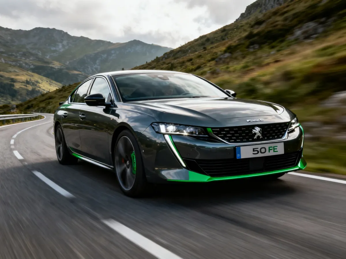 Sportowy Peugeot 508 PSE na krętej drodze