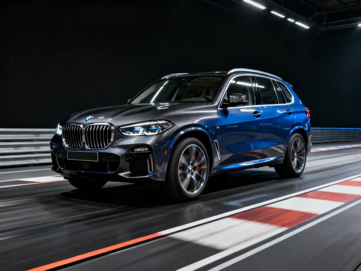 BMW X5 SUV prezentowane jako nowoczesny samochód o różnych wariantach napędu