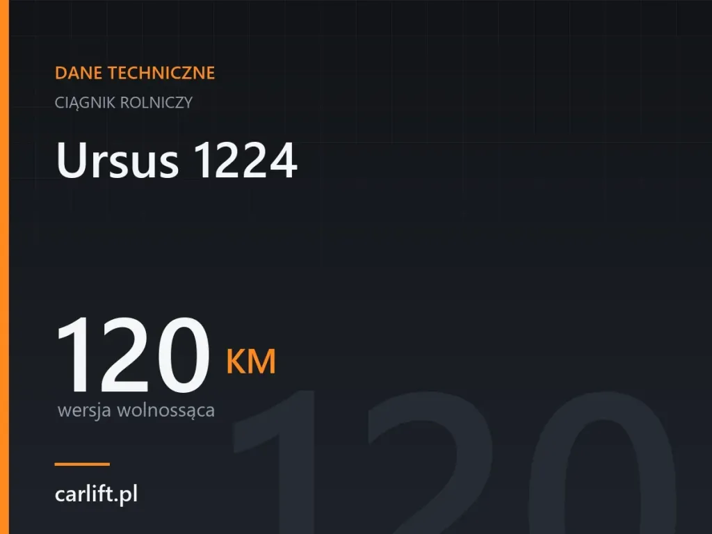 Karta danych technicznych carlift.pl: Ursus 1224, 120 KM – wersja wolnossąca